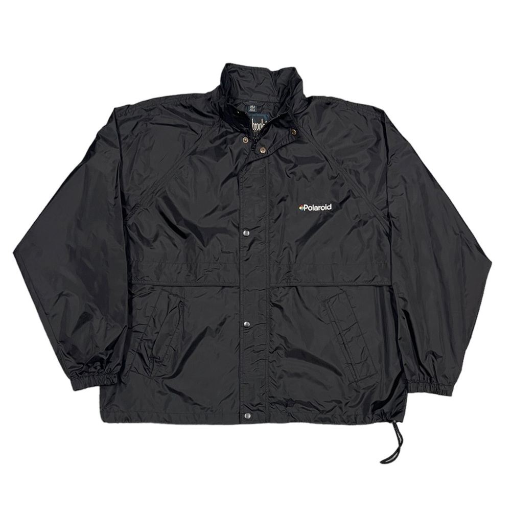 Vintage POLAROID Zip Up Techwear Jacket / Windbreaker - w/ Zipper CAMERA POCKET